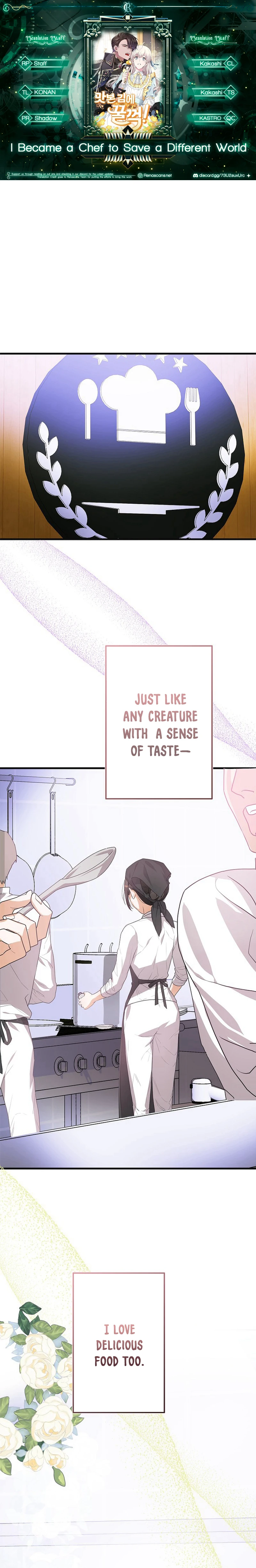 I Became a Chef to Save a Different World Chapter 1 page 0
