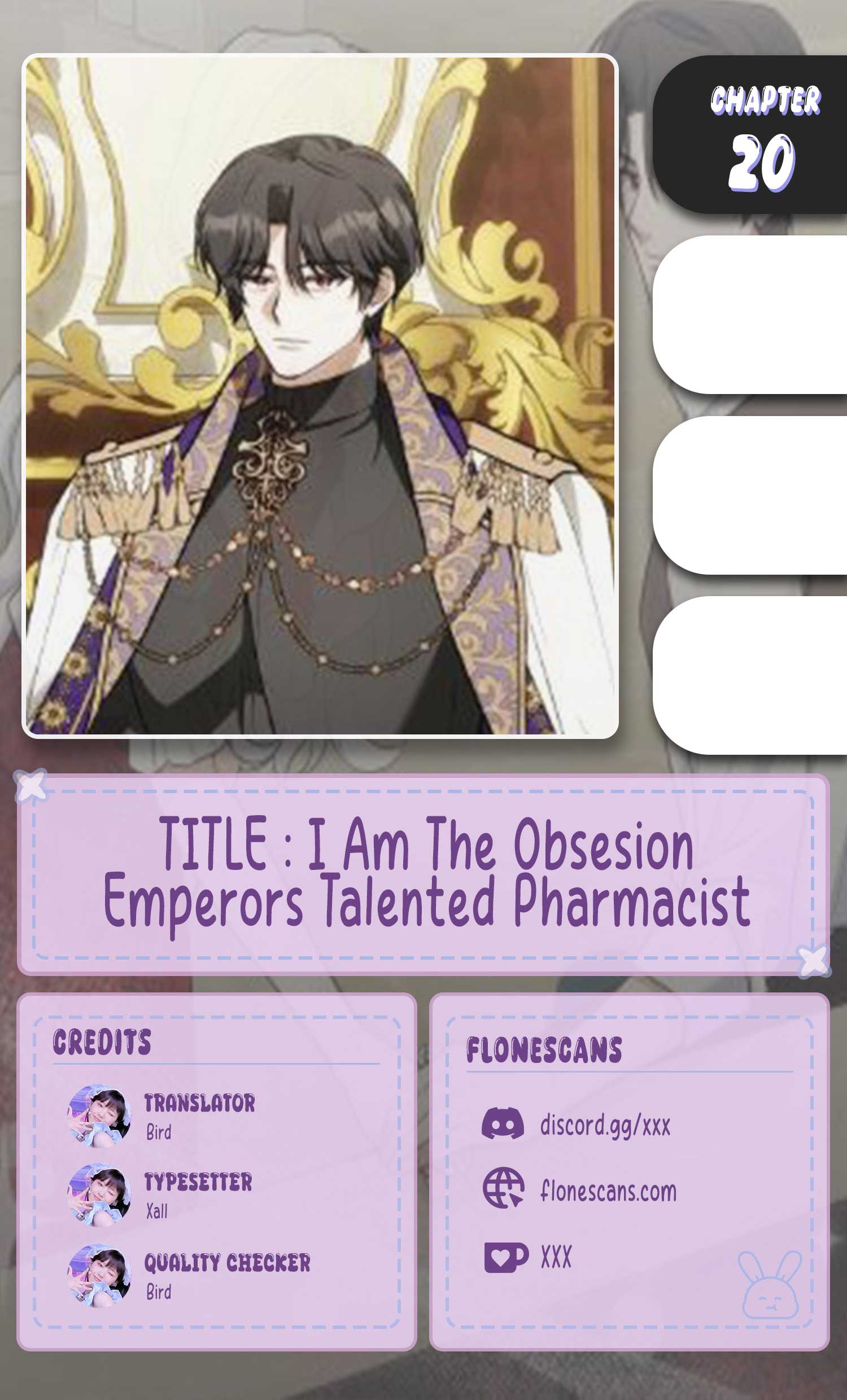 The Obsessive Emperor’s Capable Pharmacist Chapter 20 page 0